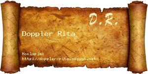Doppler Rita névjegykártya